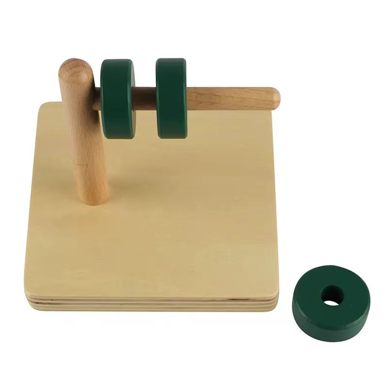 Discs on Horizontal Dowel - Montessori Toddler Material
