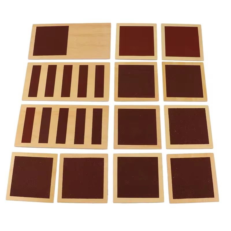 Planches rugueuses et lisses Montessori - Activité sensorielle pour l'exploration tactile