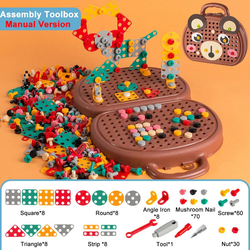 Juego de herramientas de montaje y reparación Montessori