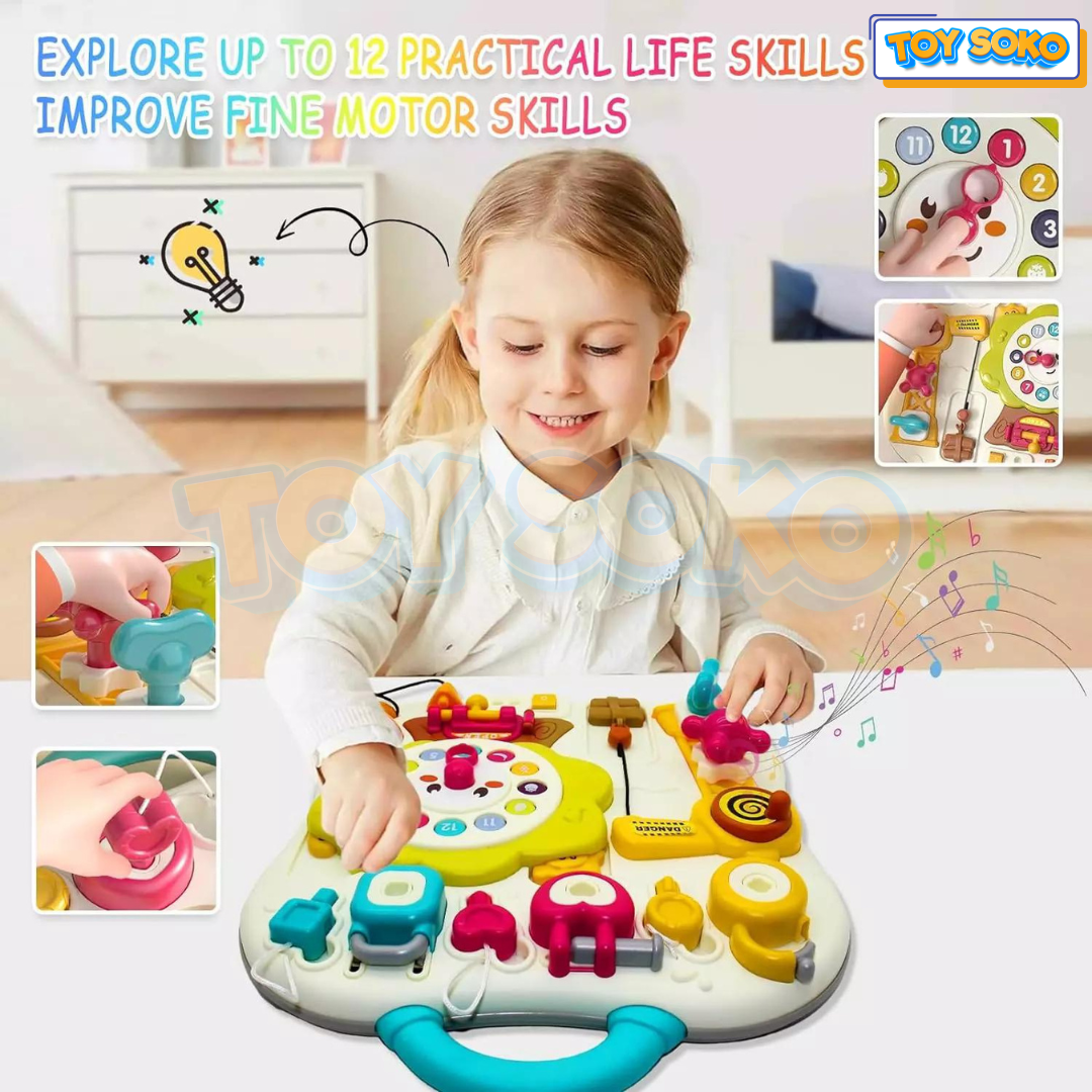 Baby Busy Board - Light Switch & Music Toys for Toddlers