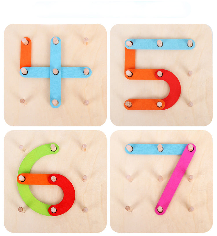 Fidtoy Numbers and Letters Jigsaw Puzzle Wooden Toy