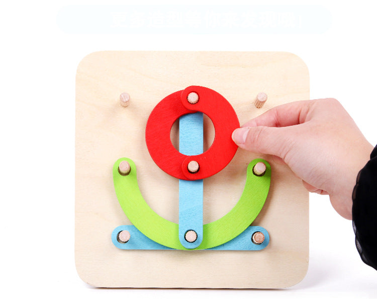 Fidtoy Numbers and Letters Jigsaw Puzzle Wooden Toy