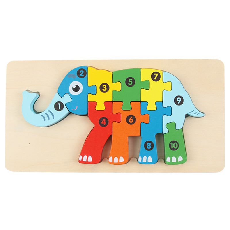 Montessori Puzzles 4 Pack - Eco-Friendly Wooden Puzzles Set#6