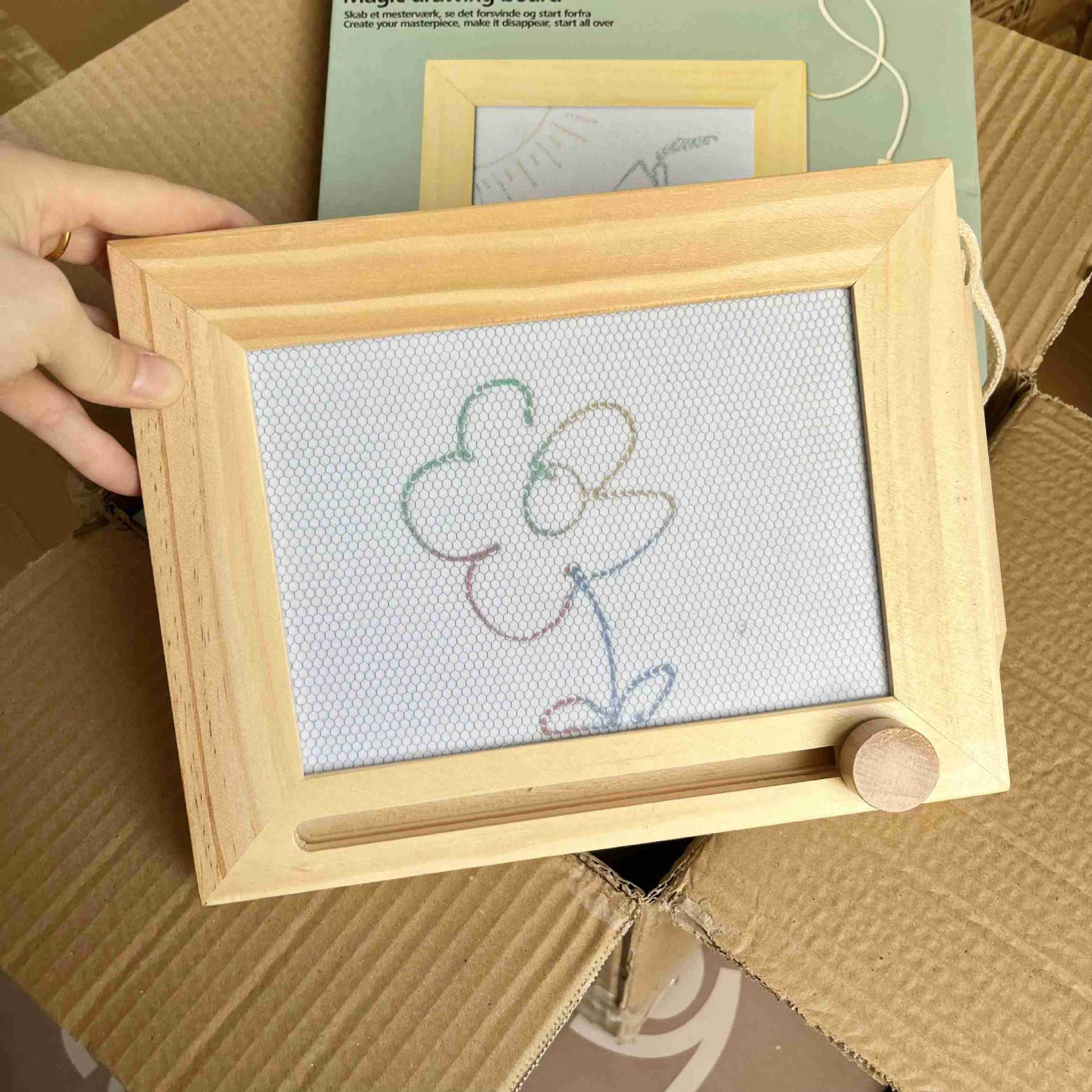 Portable Wooden Etch and Sketch Doodling Pad