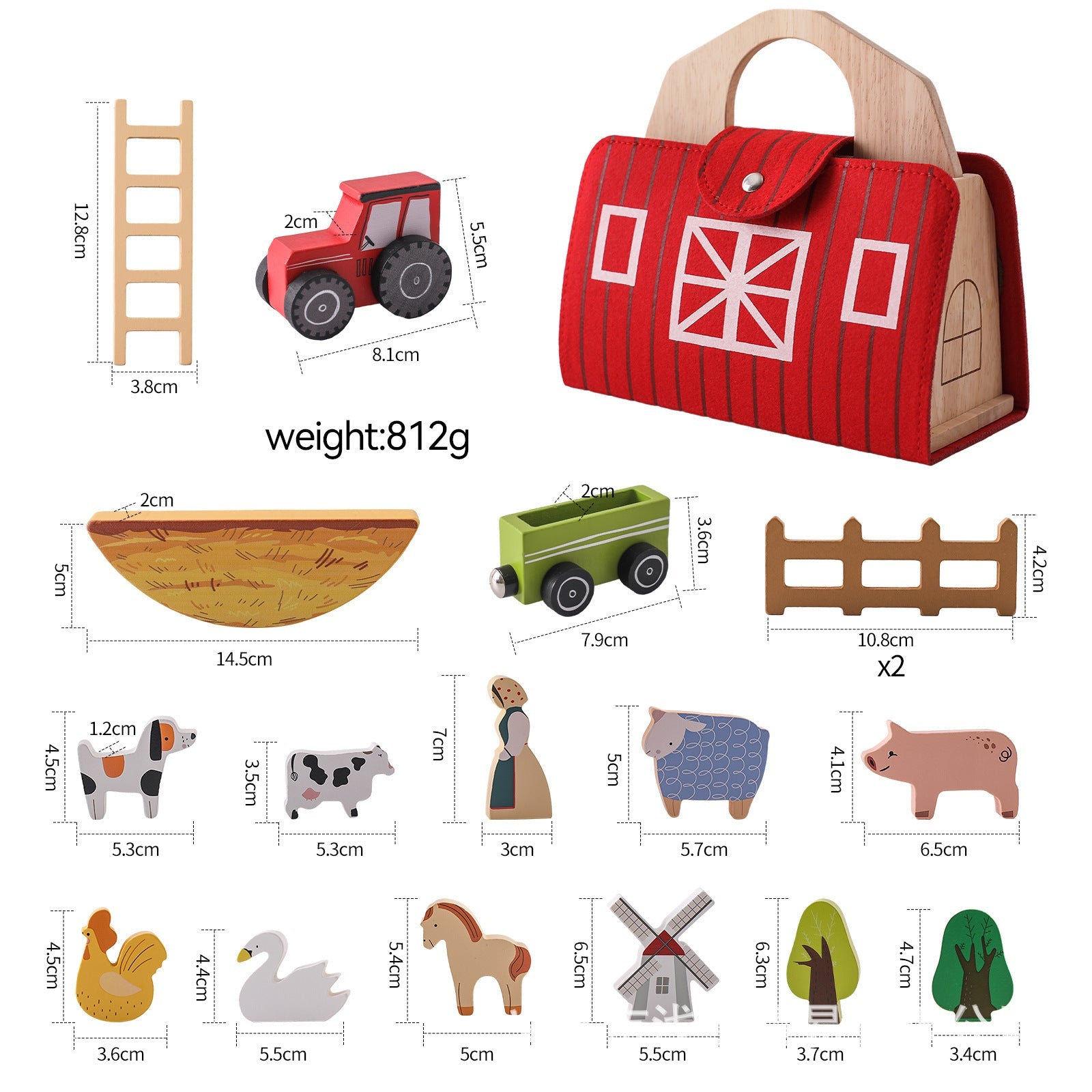 Montessori “Old McDonald’s Farm” Eco-Friendly Wooden Play Set