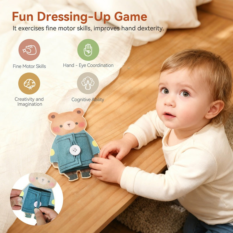 Dressing Up Animal Friends – Montessori Busy Board Trio