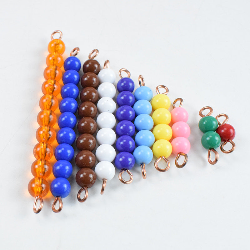 Montessori Bead Decanomial with Box School Teaching Mathematics Bead Bar Box Multiplication