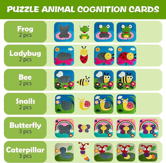 Mi Primer Rompecabezas de Fieltro de Animales Juego de 6 Piezas