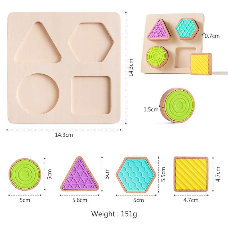 Wooden Toddler Basic Block Shape Puzzle Sorter