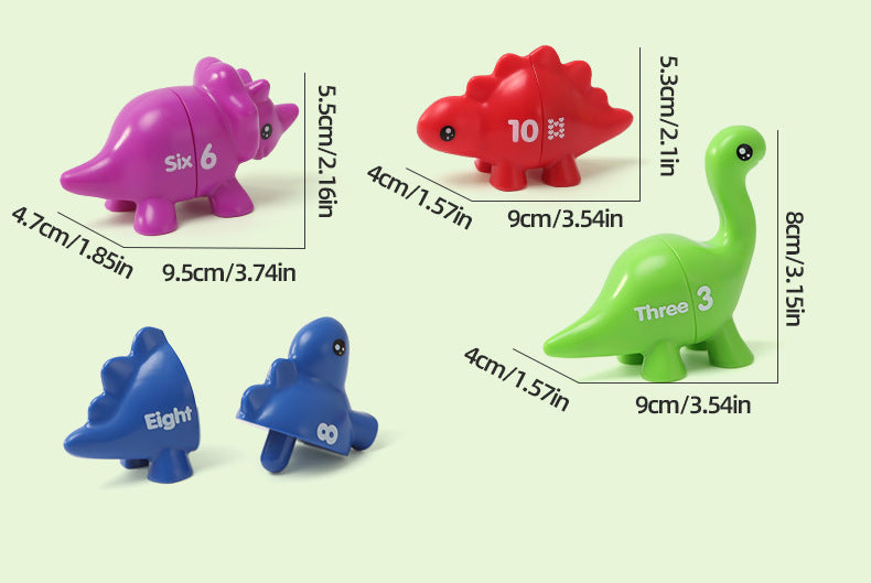Dinosaur Number Matching Toy with Dino Theme