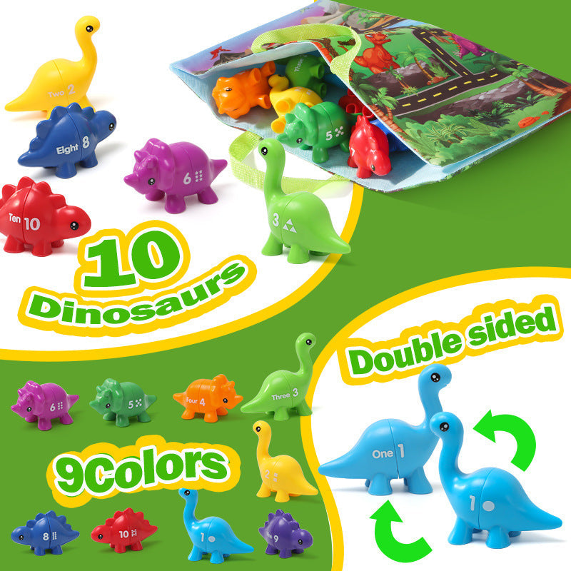 Dinosaur Number Matching Toy with Dino Theme