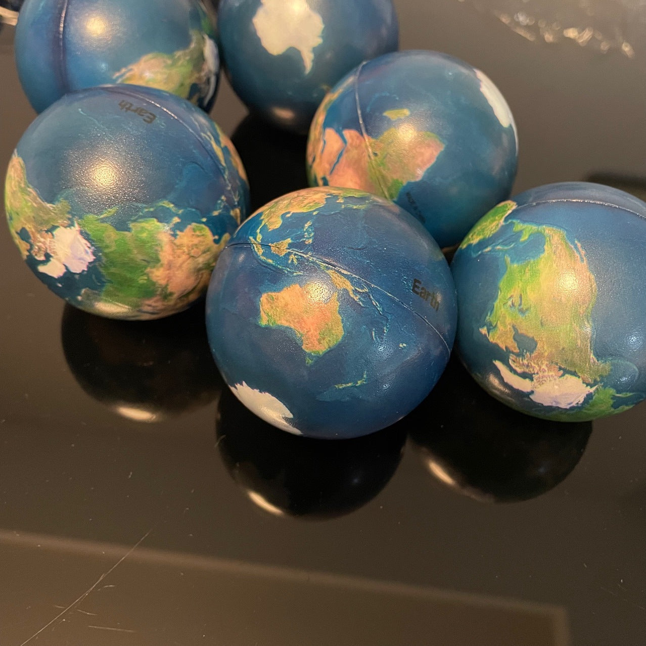 Hand Simulation Earth Globe Google Earth Style Of The World Squishy Stress Ball 7.6cm