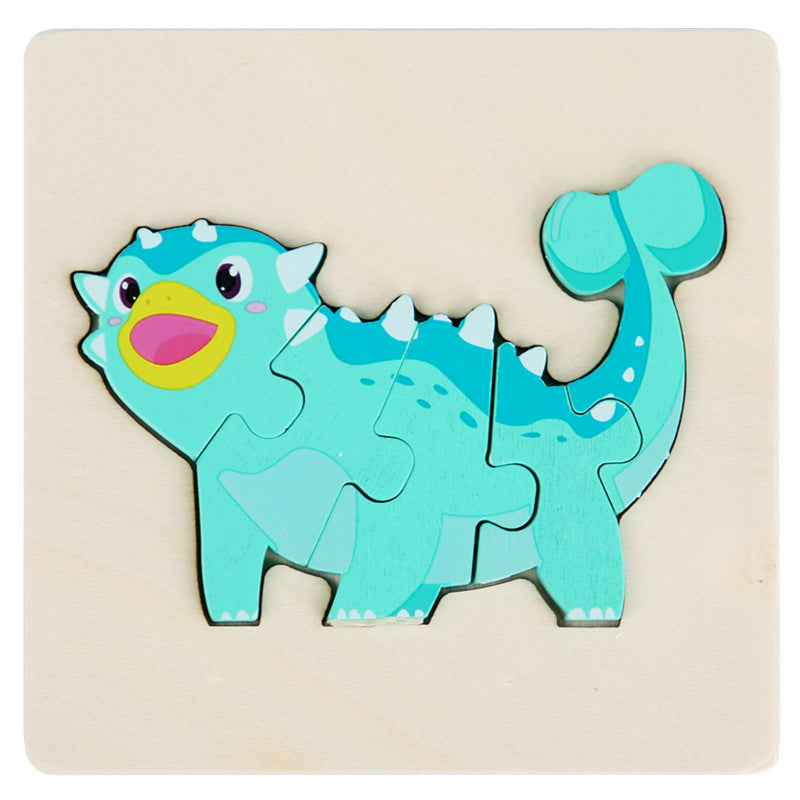 Dino Montessori Puzzles 6 Pack - Eco-Friendly Wooden Puzzles