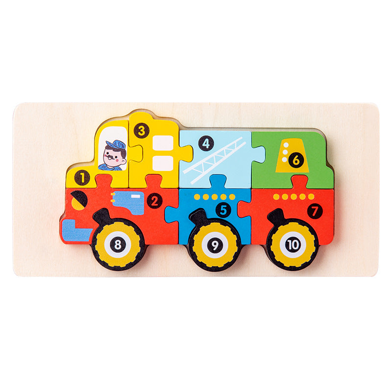 Montessori Puzzles 4 Pack - Eco-Friendly Wooden Puzzles Set#9