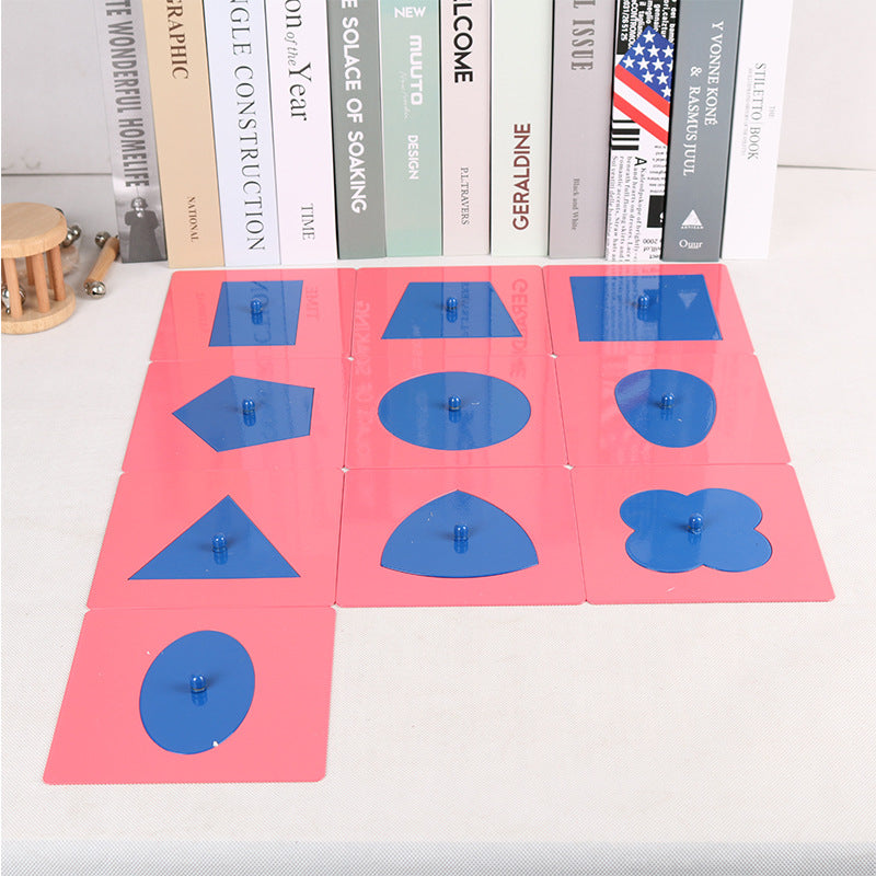 Premium Metal Montessori Shape Insets with Stands
