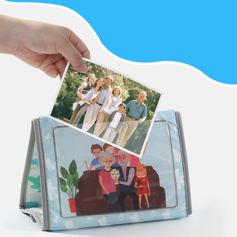 Toddler Insertable Family Album First Photo Album Plush Tactile Sensory Customisable Cloth Book