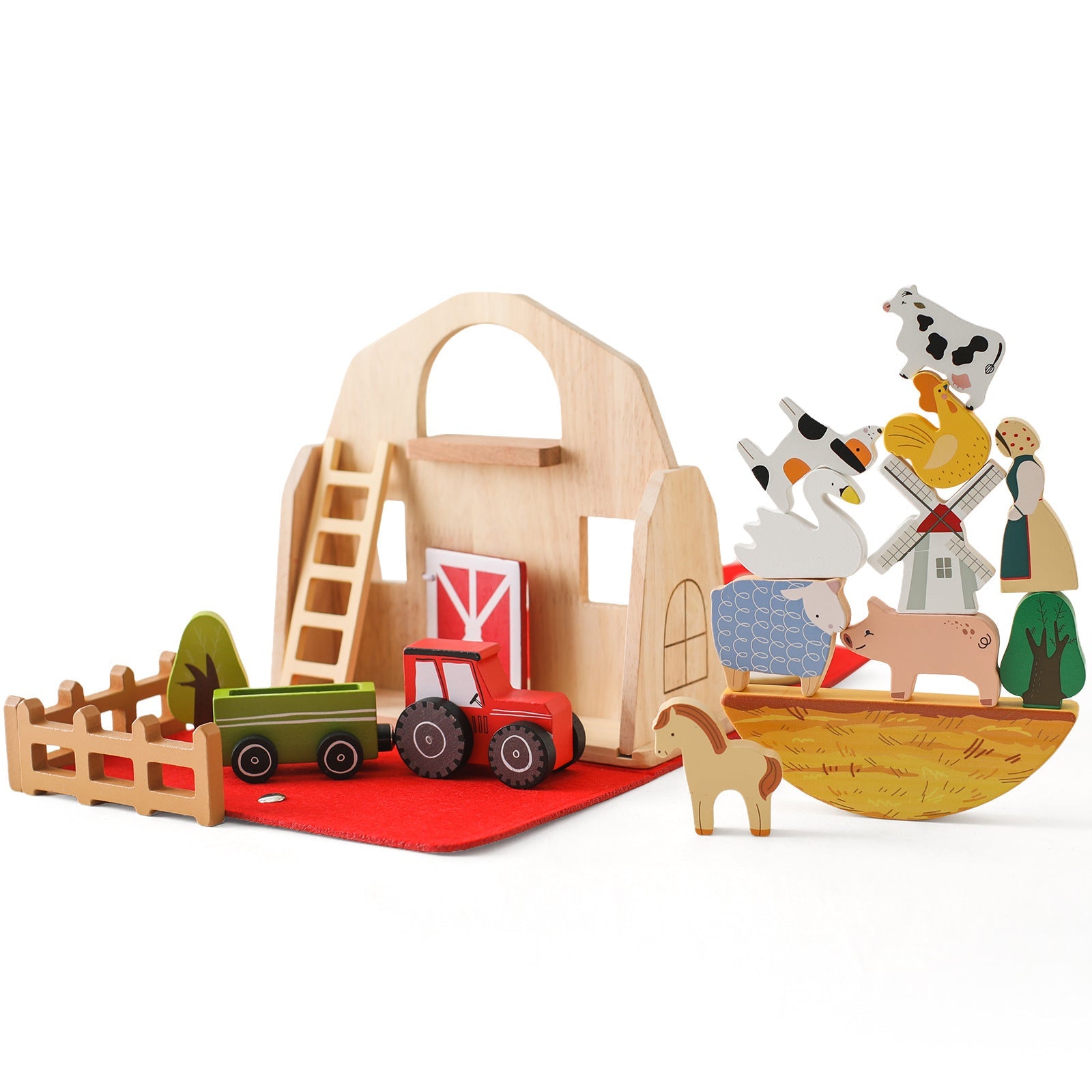 Montessori “Old McDonald’s Farm” Eco-Friendly Wooden Play Set