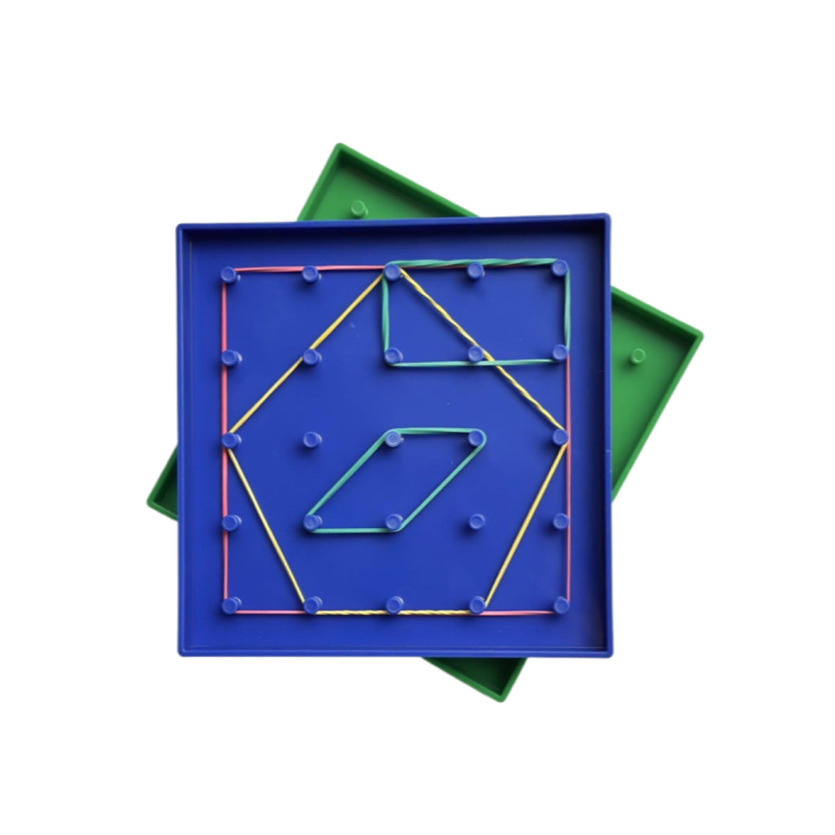 Set of 6 Educational Geometric Pin Board Elastic Nail Peg Board