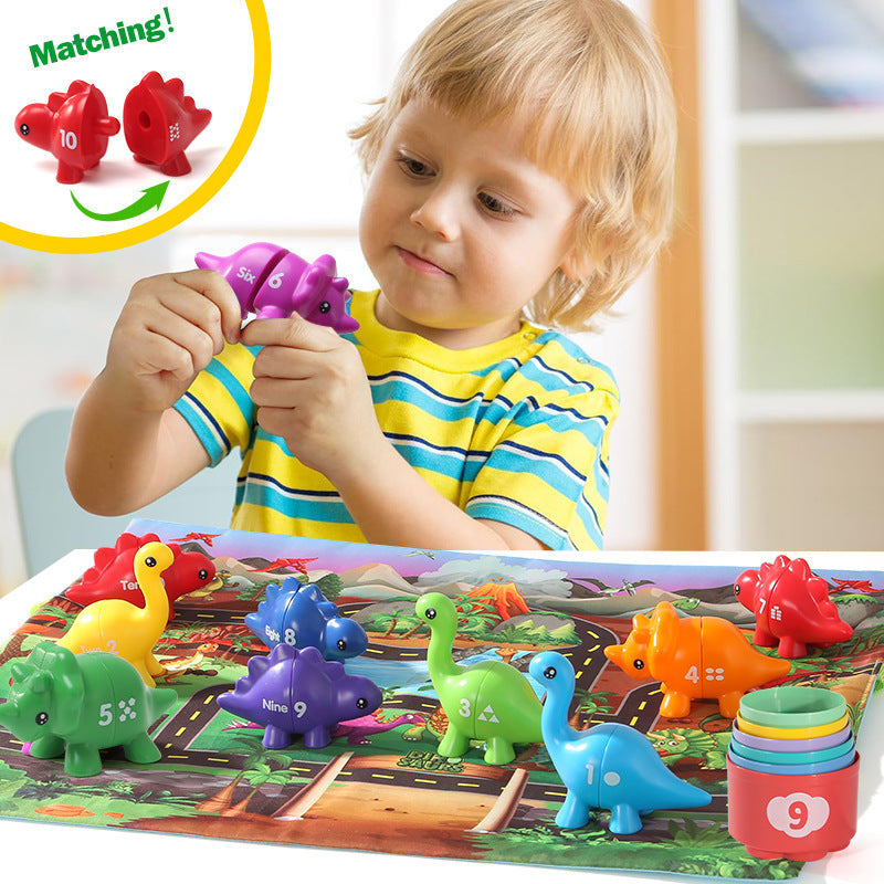 Dinosaur Number Matching Toy with Dino Theme