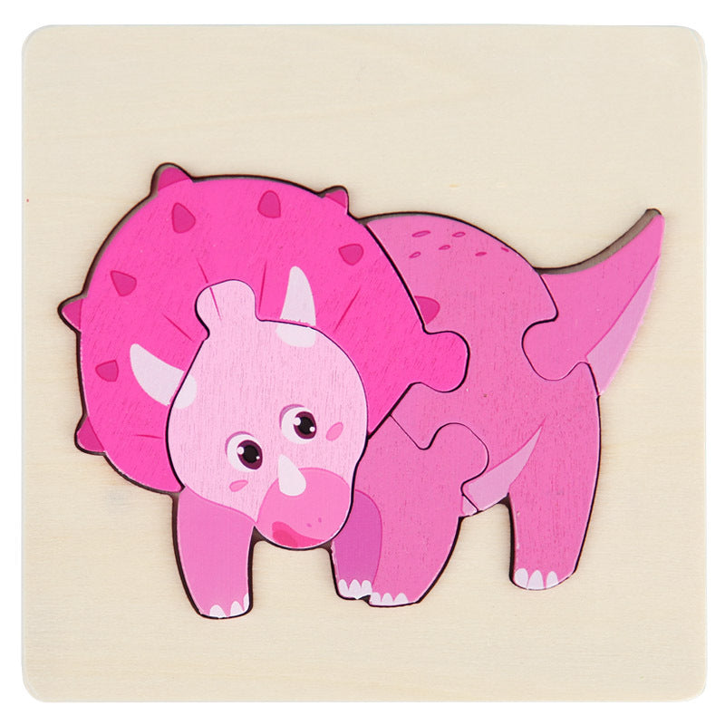 Dino Montessori Puzzles 6 Pack - Eco-Friendly Wooden Puzzles