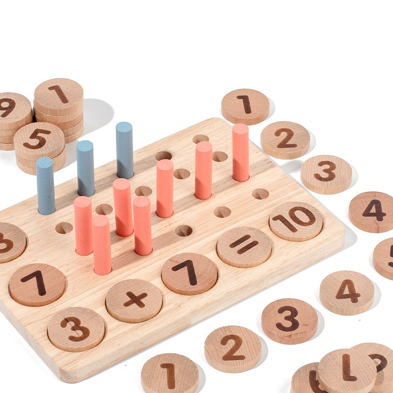 Basic Montessori Math Counting Pegs Number Counting Sticks Board