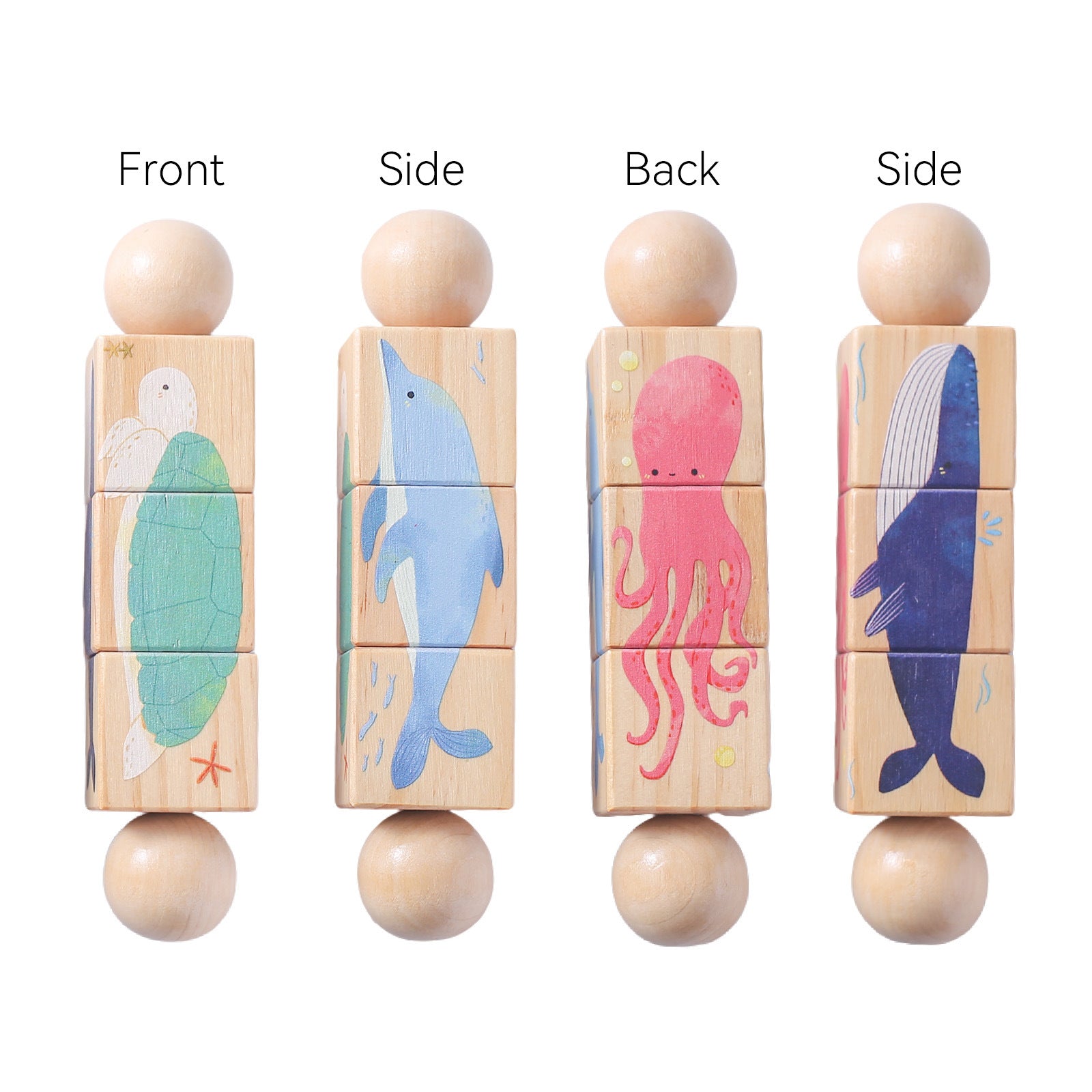 Montessori Wooden Rotating Puzzle