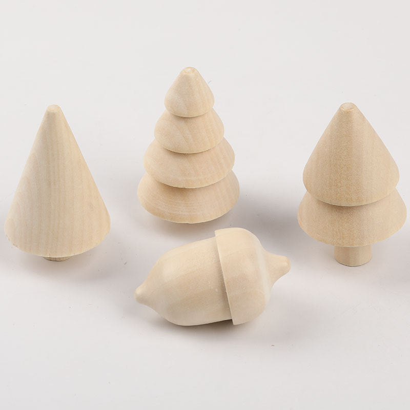 Set of 5 Wooden Large Acorns Loose Parts