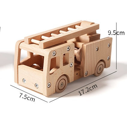 Kids Real Tools Set DIY Build a Wooden Basic Fire Truck Set