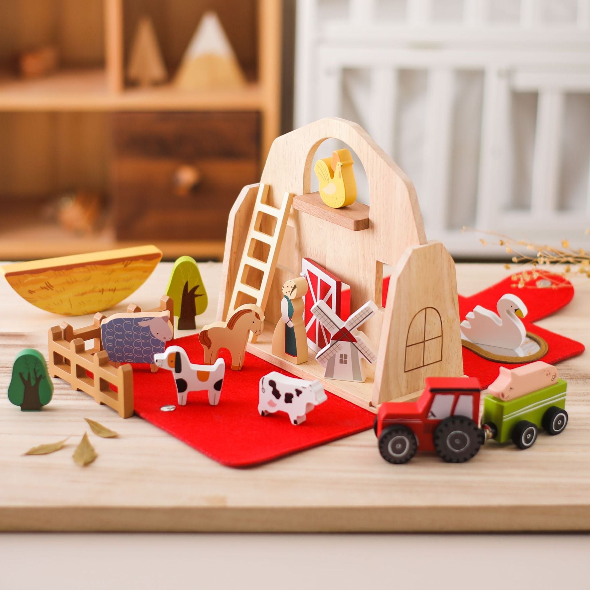 Montessori “Old McDonald’s Farm” Eco-Friendly Wooden Play Set