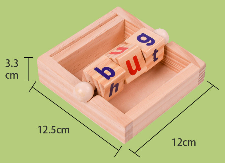 CVC Word Spin and Read Phonic Spelling Learning Game Word Cognitive Pairing