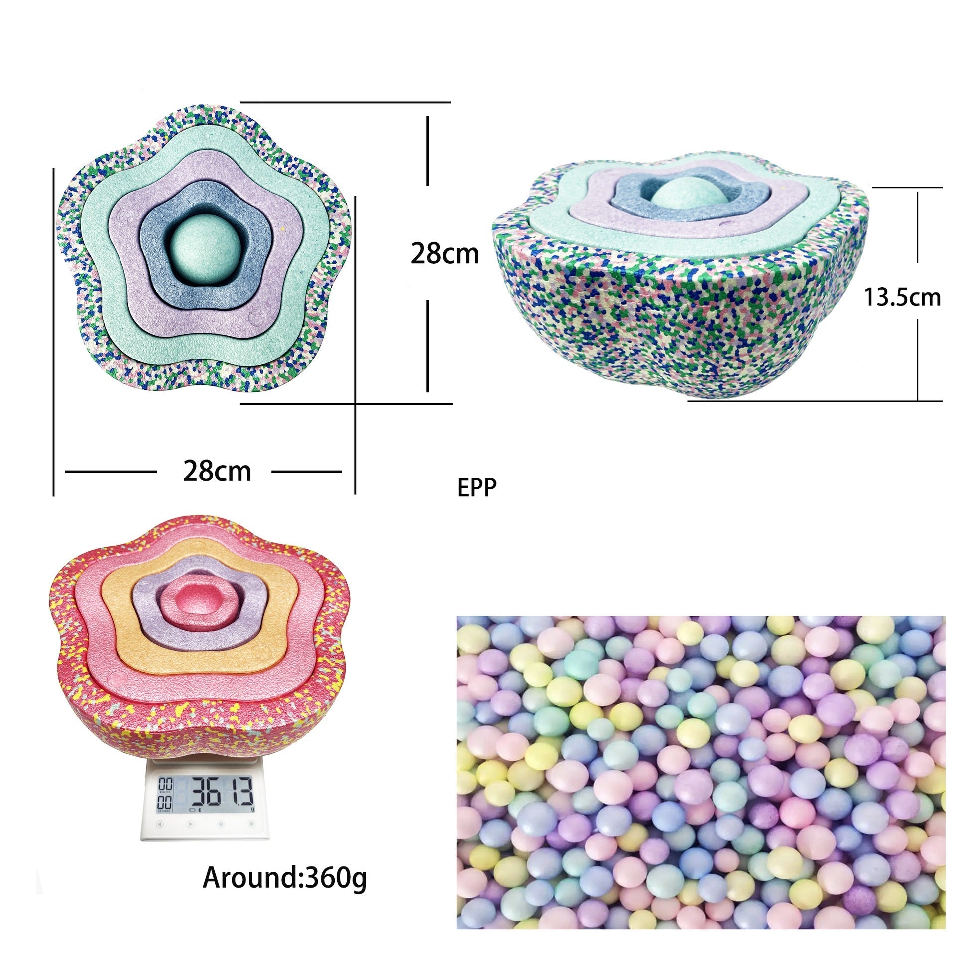 Balancing Stepping Stone Balance Boards and Hop Set of 5 EPP Toy