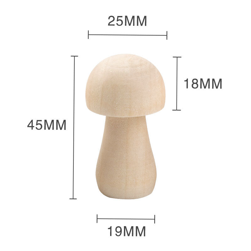 Wooden Mushroom Art Craft Toys Natural Nature DIY Loose Parts
