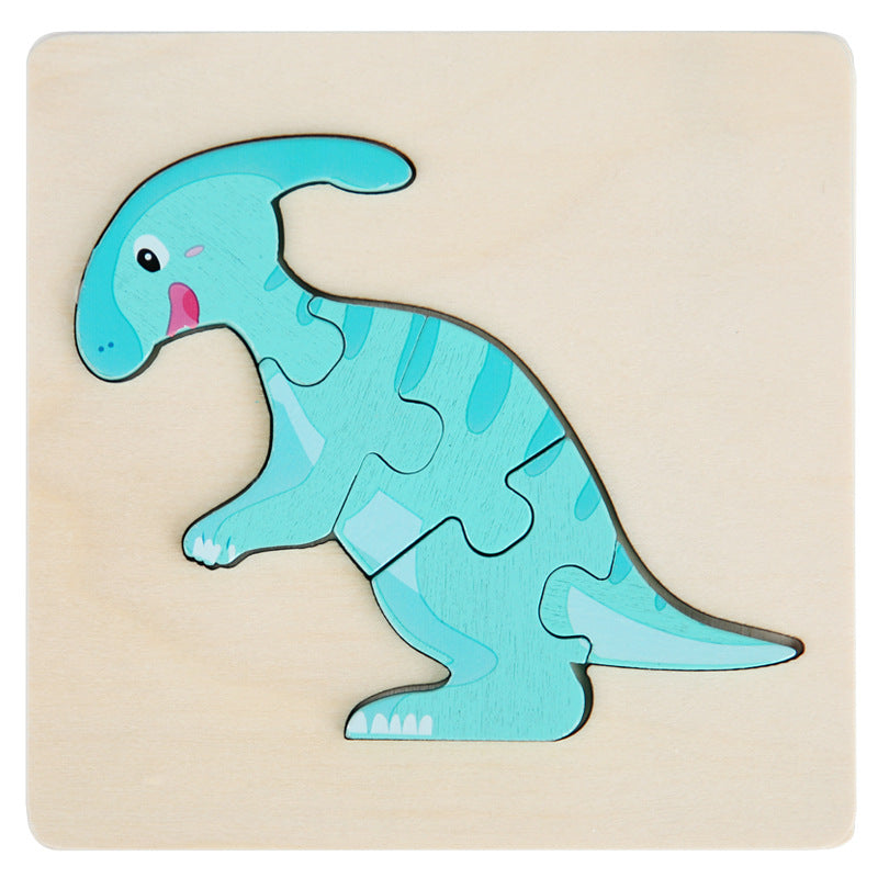 Dino Montessori Puzzles 6 Pack - Eco-Friendly Wooden Puzzles