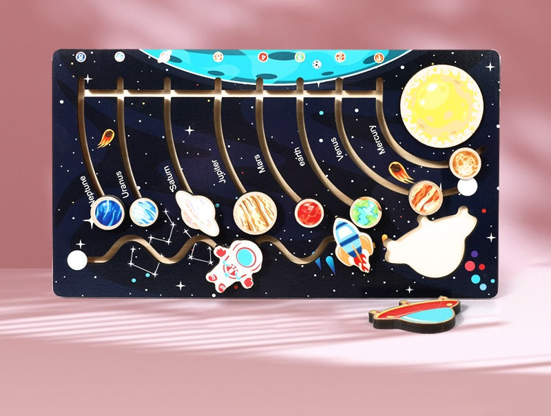 Large Solar system model puzzle with Shiftable Planets Board