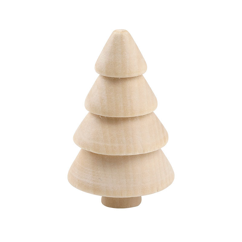 Wooden Craft DIY Christmas Natural Tree Acorn Loose Parts Kids Toy
