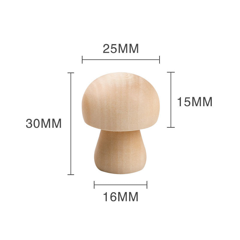 Wooden Mushroom Art Craft Toys Natural Nature DIY Loose Parts