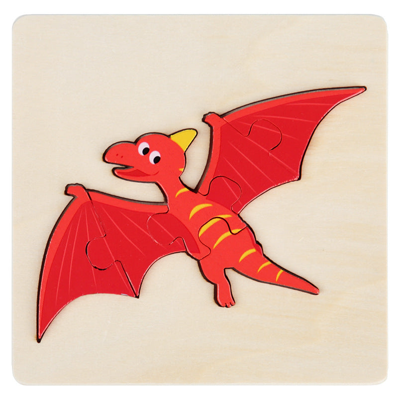 Dino Montessori Puzzles 6 Pack - Eco-Friendly Wooden Puzzles Set#2