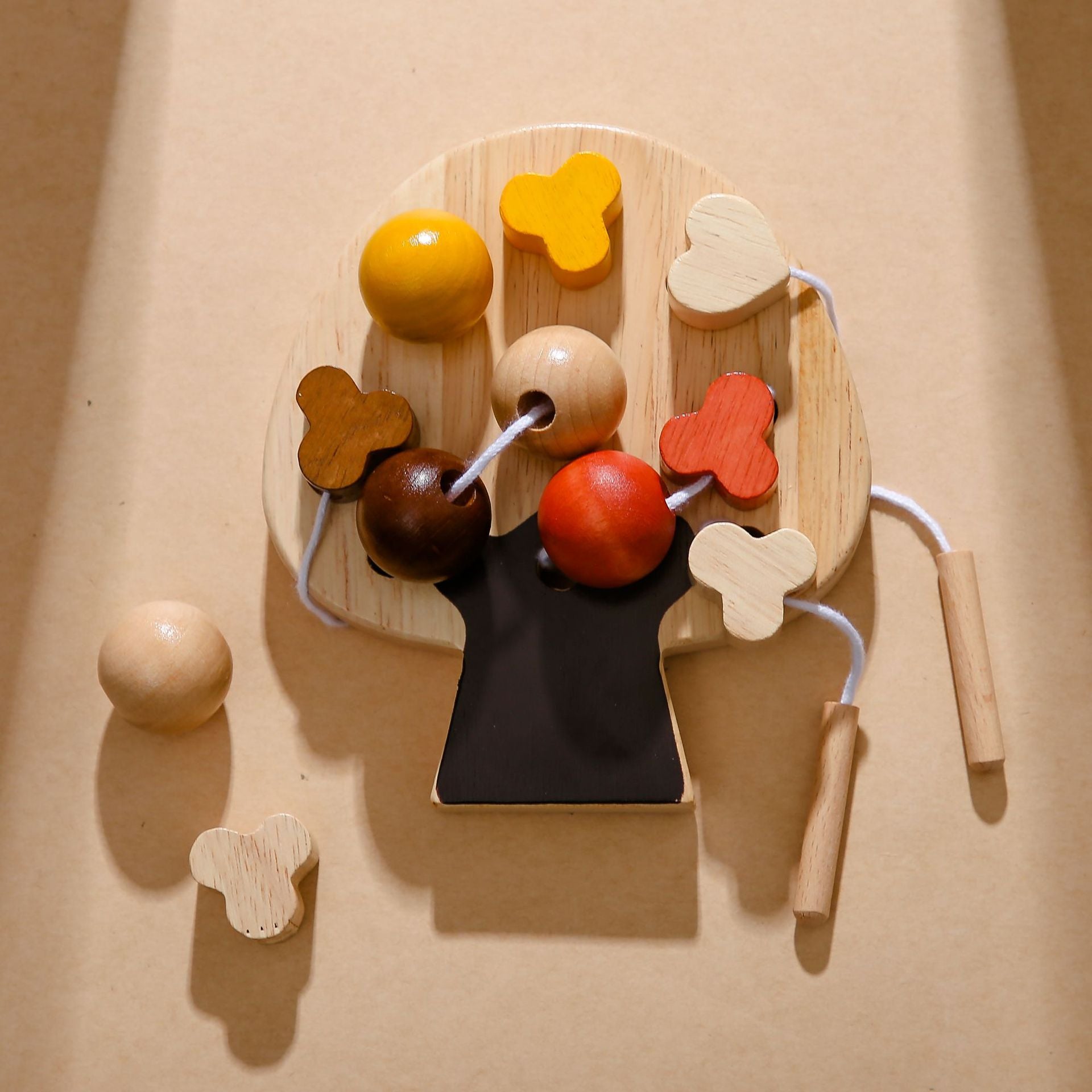 Wooden Tree Bead Threading Toy