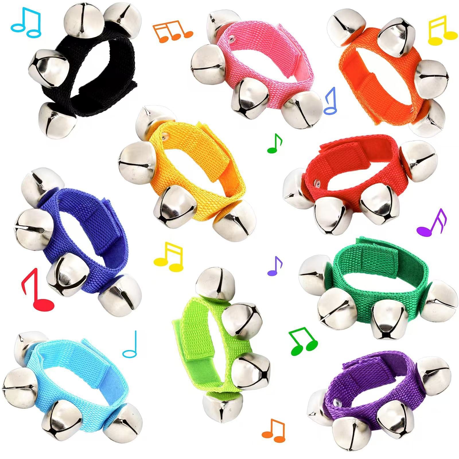 Kids Musical Wrist Jingle Bell Band Rhythm Instrument