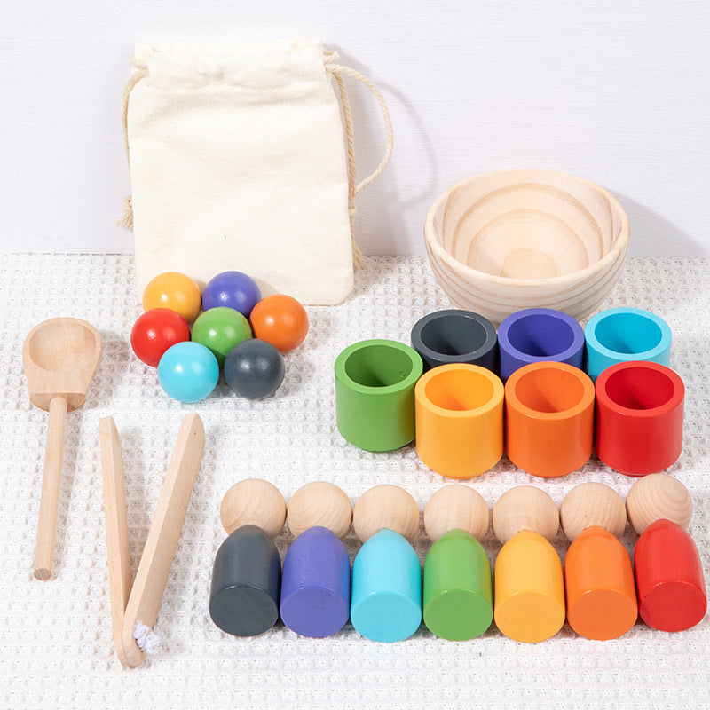 Montessori Scooping Colour Sorter Cups Dolls Balls and bowl