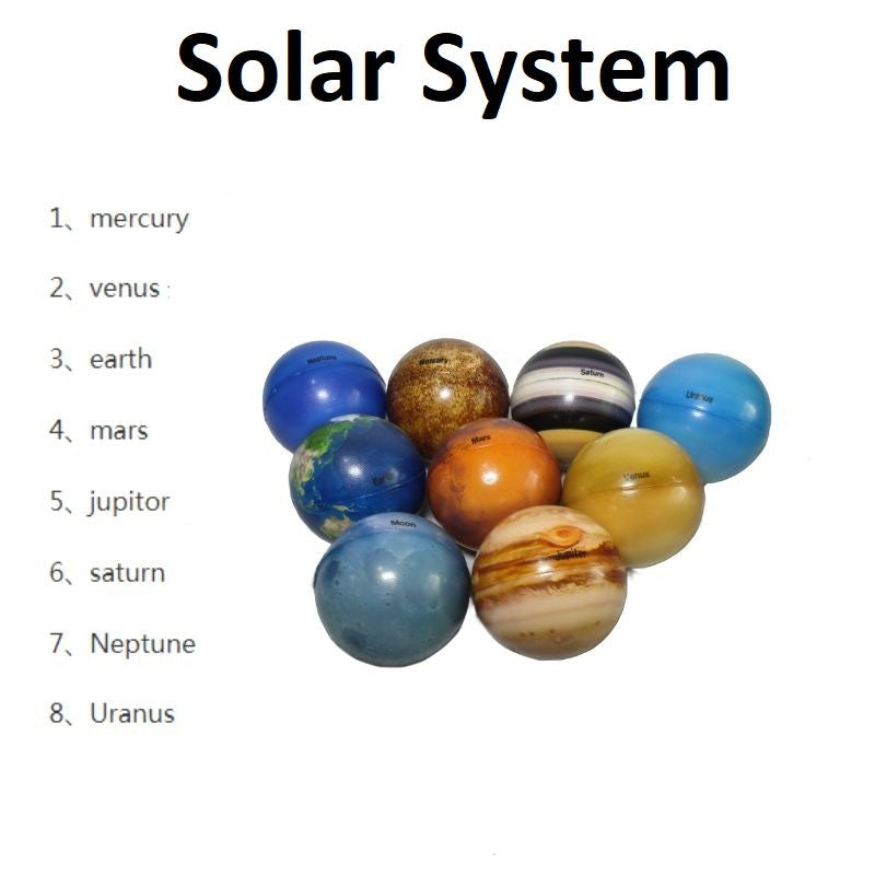 Solar System Galaxy Squishy Planets Set of 10 Balls
