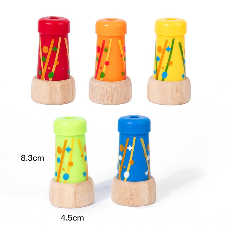 Wooden Kaleidoscope Personal Rotating Toddler Educational Toys
