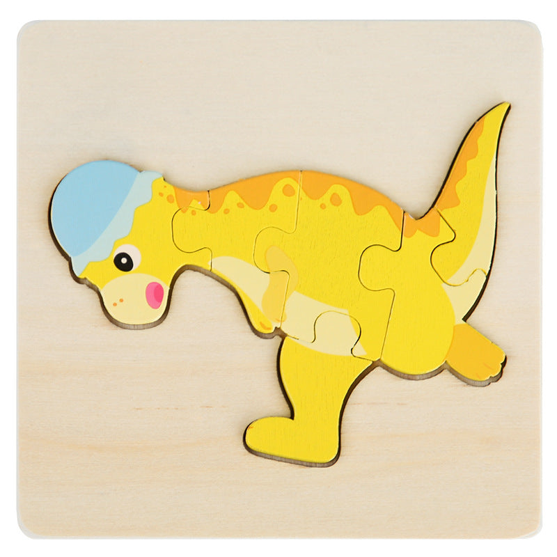Dino Montessori Puzzles 6 Pack - Eco-Friendly Wooden Puzzles Set#2