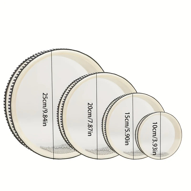 Ocean Drum Sea Wave Tamborine Kids Wooden Natural Percussion Musical Instrument Sound Sensory Toy