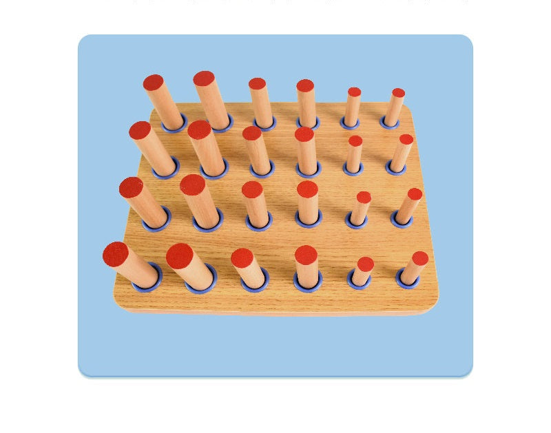 XLarge Hand Therapy Equipment Wooden Finger Exerciser Pegboard for Motor Skill Improvement