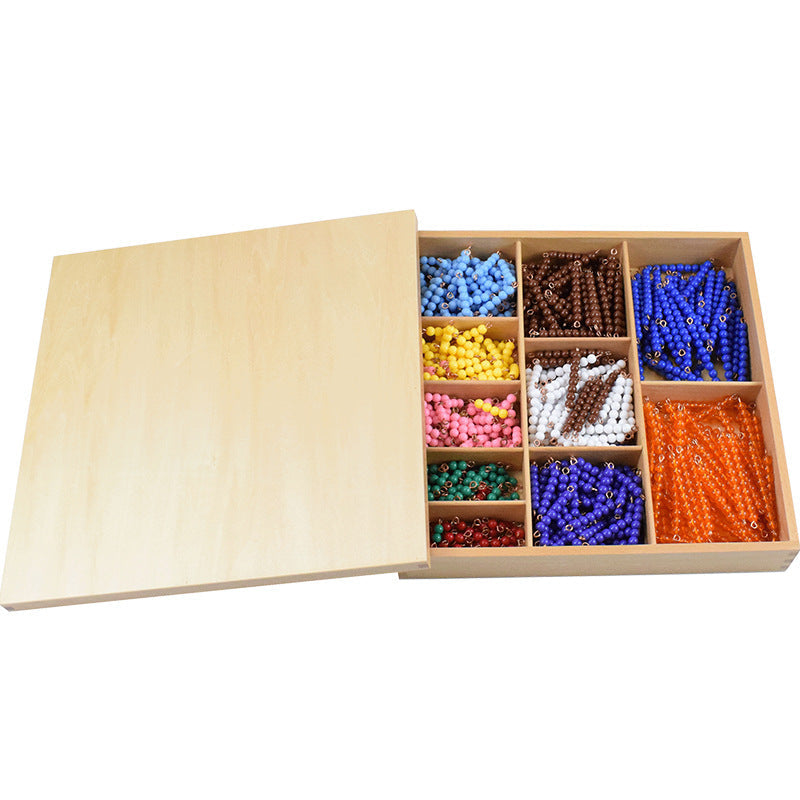 Montessori Bead Decanomial with Box School Teaching Mathematics Bead Bar Box Multiplication