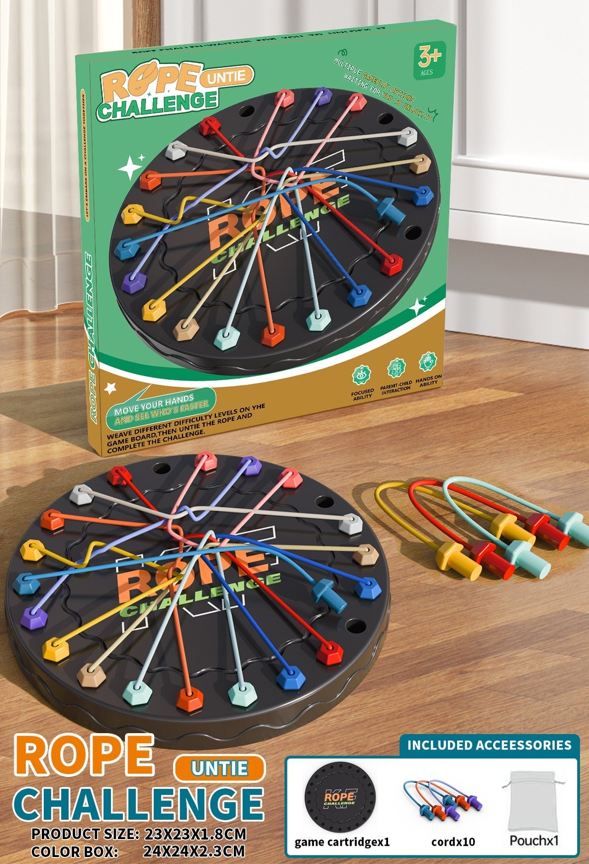 Knots Untangling Rope Game Untie the Rope Challenge Family Board Game