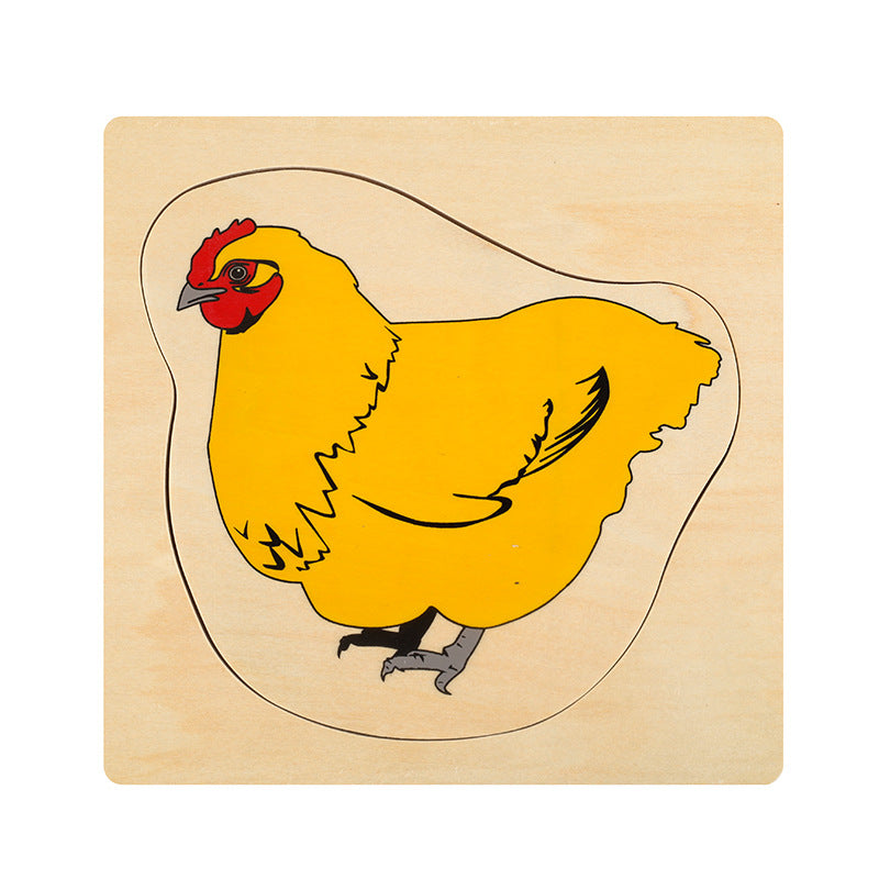 Montessori Multilayered Chicken Lifecycle Puzzle