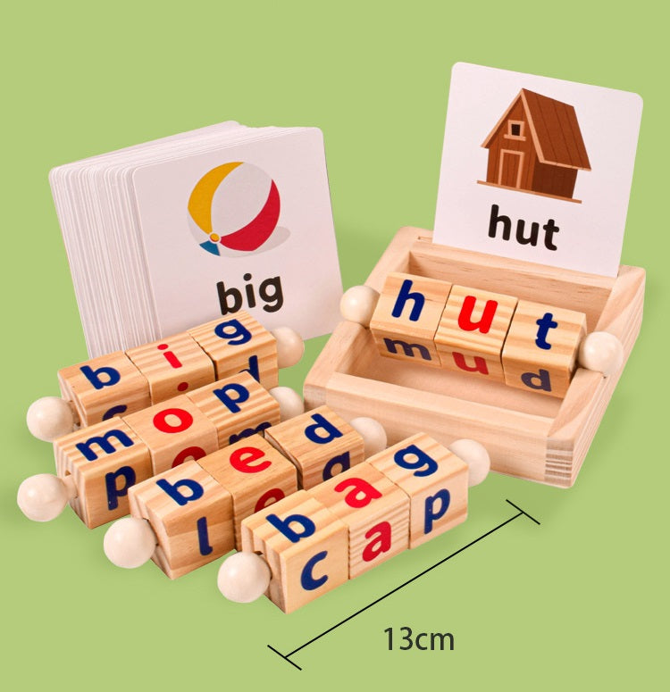 CVC Word Spin and Read Phonic Spelling Learning Game Word Cognitive Pairing