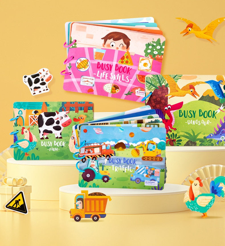 Number and Fruits Busy Book Quiet Book Activities Numbers Puzzle Game